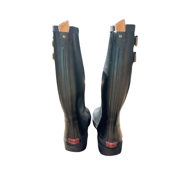 Chooka Women’s Tall Black Rain Rubber Boots Size 9 - Picture 2 of 9